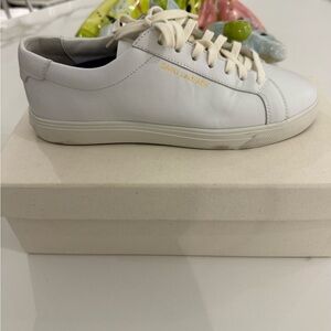 Saint Laurent Ivory Leather Casual Sneakers